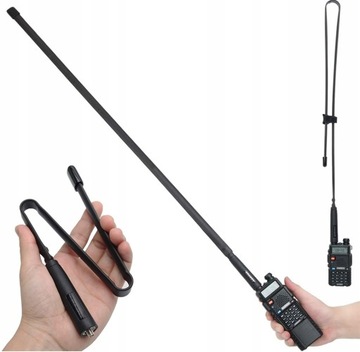 Складная тактическая антенна VHF/UHF Baofeng CS UV82 5R 888S Kenwood 48см