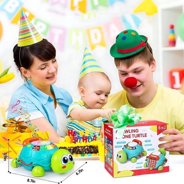 ОБРАЗОВАТЕЛЬНАЯ ЧЕРЕПАХА СВЕТОДИОДНАЯ ИНТЕРАКТИВНАЯ ИГРУШКА МУЗЫКАЛЬНЫЕ МЕЛОДИИ ТЕЛЕФОН ЦИФРЫ 6в1