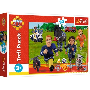 Puzzle 30 Strażak Sam Gotowi do pomocy Trefl 18297