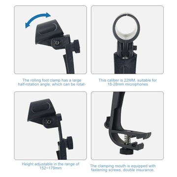 2 шт. зажим для микрофона с музыкальным барабаном,