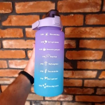 БУТЫЛКА ДЛЯ ВОДЫ 2Л БУТЫЛКА С ИЗМЕРЕНИЕМ GYM FITNESS мотивационная 2000мл