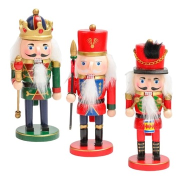3Pcs 15cm Nutcracker Soldiers Standing Style B
