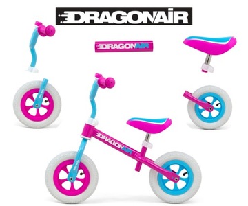 Rowerek Biegowy Dragon Air Candy Róż Pompowany