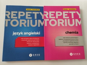 CHEMIA + J. ANGIELSKI Repetytoria Liceum Technikum