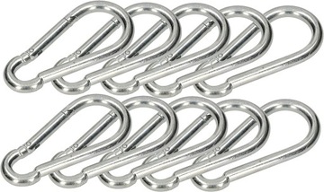 KARABIŃCZYK STRAŻACKI 10 SZT KARABINEK HAK LIN 140