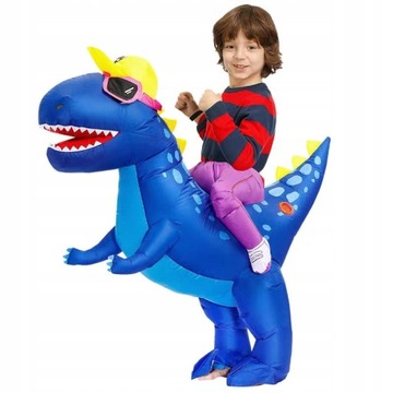 PRZEBRANIE DMUCHANY STRÓJ DINOZAUR T-REX KOSTIUM