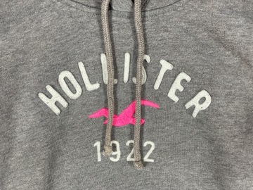 Hollister bluza damska szara kaptur logo unikat XS