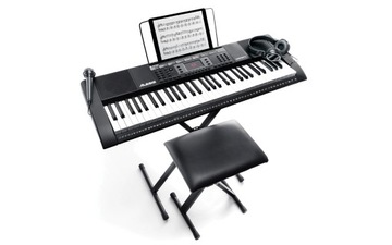 KEYBOARD ALESIS MELODY 61 MKII ORGANY PIANINO STATYW ŁAWKA DUŻY ZESTAW