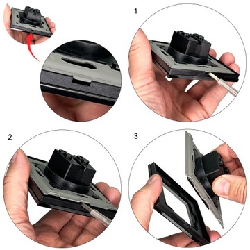 Крестовой переключатель с одинарным стеклом, черный MIUUN