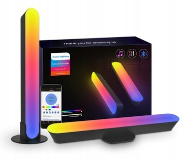 Neon LED RGB z kontrolą APP/ Reakcja Muzyczna 2szt