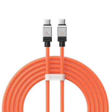 Kabel USB-C - USB-C 2m 100W Baseus CoolPlay pomarańczowy