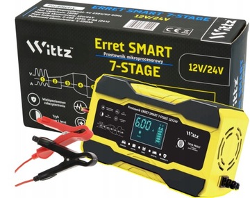 INTELIGENTNY PROSTOWNIK ŁADOWARKA automatyczna AKUMULATORA 12V 24V 10A LCD