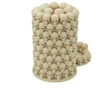 Стопка черепов, башня из костей - Dice Tower Bone white