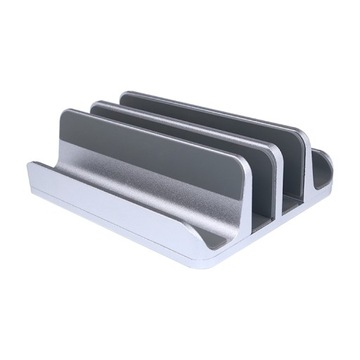 Stojak Aluminiowy 4 SLOTY MacBook iPad - SREBRNY