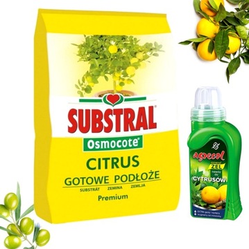ZESTAW PODŁOŻE ZIEMIA DO CYTRUSÓW OLIWEK OLEANDER LIMONKA CYTRYNA + NAWÓZ