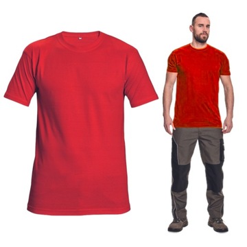 Koszulka męska t-shirt 100% bawełna L czerwony