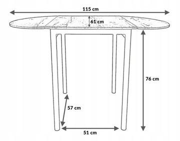 СТОЛ СКЛАДНОЙ ДОМАШНИЙ СТОЛ ДЛЯ КУХНИ, ОБЕДЕННОЙ ГОСТИНОЙ, СОВРЕМЕННЫЙ ДУБ REIN