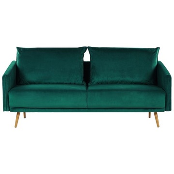 Sofa 3-osobowa welurowa szmaragdowa MAURA