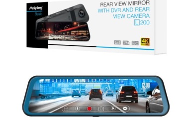 Автомобильное зеркало Peiying 4K с записывающим устройством и камерой заднего вида L200