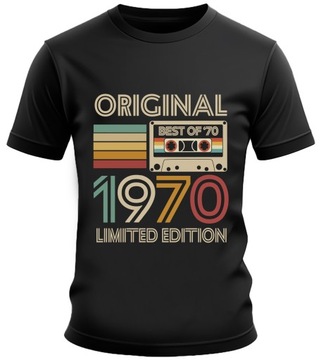 Koszulka męska prezent na urodziny rocznik 1970 kaseta XL
