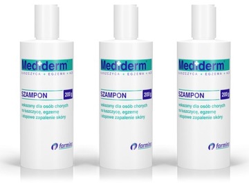 3x MEDIDERM Szampon łagodzący EGZEMA AZS 200g