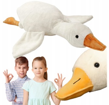 PODUSZKA GĘŚ PIPA MASKOTKA PLUSZOWA RUCHOMA GĘŚ DUŻY PLUSZAK XXL 100 CM