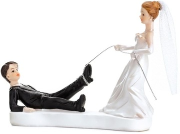 Figurka Tortowa na Tort Weselny Para Młoda Zakochani Ślub Wesele 13cm