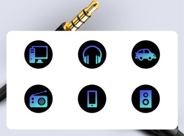 КАБЕЛЬНЫЙ РАЗДЕЛИТЕЛЬ 2x MINI JACK 3,5 мм AUX VEGGIEG OFC