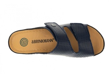 Dr Brinkmann granatowe damskie buty klapki skóra naturalna 42