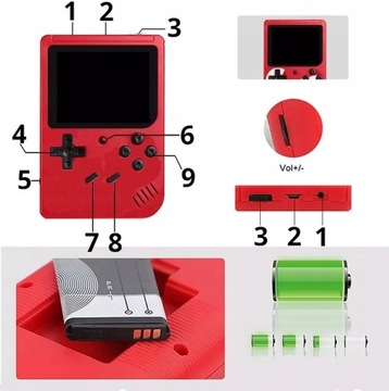 МИНИ-ПОРТАТИВНАЯ КОНСОЛЬ РЕТРО 400 ИГР 3.0+