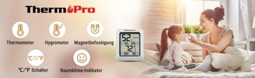 ThermoPro TP50 цифровой термогигрометр комнатный термометр, белый