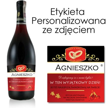 PREZENT podziękowanie DLA Świadkowej ETYKIETA ślub