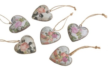 КУЛОН СЕРДЦЕ МЕТАЛЛИЧЕСКИЙ УКРАШЕНИЕ 5см 6шт