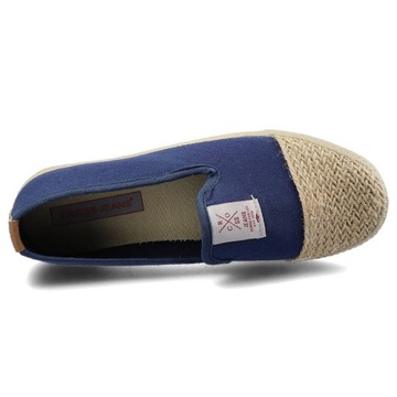 Granatowe Espadryle Cross Jeans Damskie Modne Buty