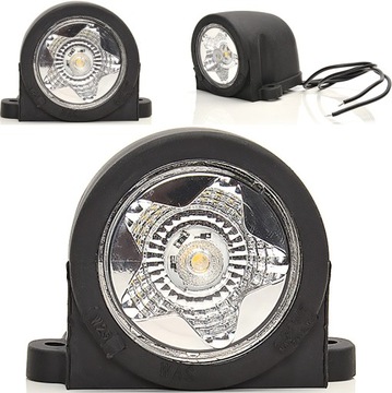 LAMPA OBRYSOWA DACHOWA PRZEDNIA LED BIAŁA TIR WAŚ