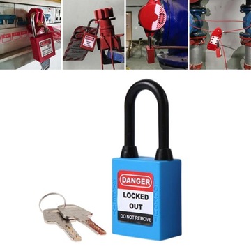 Lockout Tagout Locks Нейлоновый навесной замок, обычно используемые замки с синим ключом