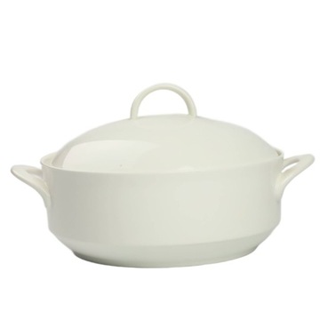 WAZA DO ZUPY Z POKRYWĄ 2,2L porcelana BIAŁA DO SERWOWANIA