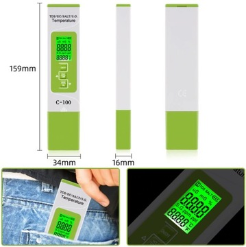 Электронный солемер-солемер 0-25% TDS