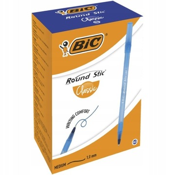 КРУГЛАЯ ШАРИКОВАЯ РУЧКА ПРОСТО СИНЯЯ, 60 ШТ. BIC