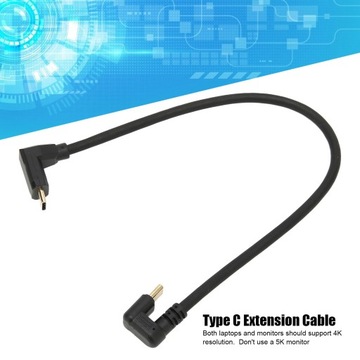 Удлинительный кабель USB C, 10 Гбит/с, 4K, 60 Гц, 90 градусов