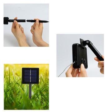 СОЛНЕЧНАЯ ЛАМПА САДОВАЯ ГИРЛЯНДИЯ СВЕТОВАЯ ЦЕПЬ 50 СВЕТОДИОДНЫХ ЛАМПОЧЕК 9,5М