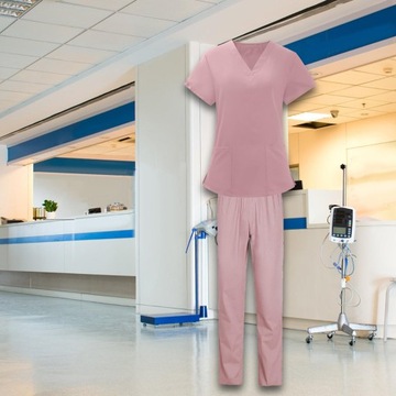 Женский комплект из футболки и свободных брюк Scrubs XXL Розовый