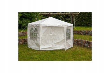 ПАВИЛЬОН ШЕСТИГРАННЫЙ САДОВЫЙ ШАТЕР 2х2х2М ВЫСОТА 2,6 М БЕЛЫЙ