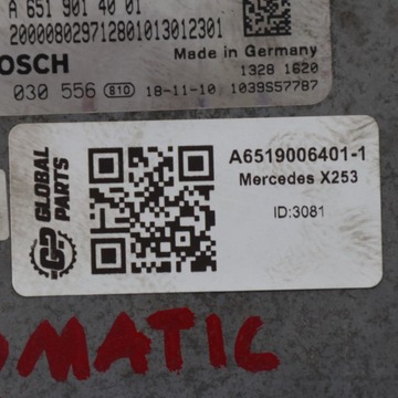 MERCEDES GLC X253 220D OM651.921 170KM JEDNOTKA MOTORU ECU A6519006401