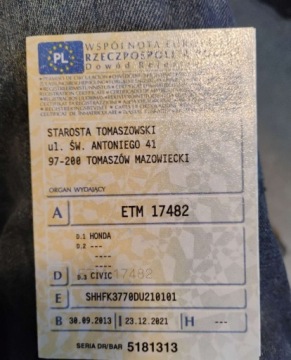 Honda Civic IX Hatchback 5d 1.6 i-DTEC 120KM 2013 Honda Civic 2013r, 1.6 Diesel. Uszkodzony lewy przod i tyl. 1.6 Diesel, zdjęcie 22