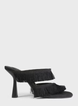 MISSGUIDED ЧЕРНЫЕ Вьетнамки на каблуке (40)