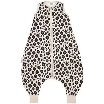 Meyco Baby Leopard letni śpiworek z nogawkami - sand melange - 104cm