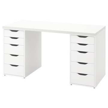 IKEA LAGKAPTEN ALEX Biurko, biały 140x60 cm