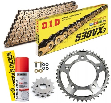 NAPĘD ZESTAW DID GOLD VX3 X-RING JT YAMAHA XJR 1300 2007-2016