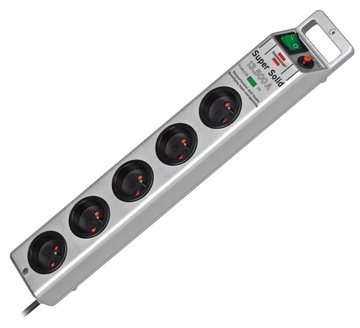 Przedłużacz listwowy Super-Solid-Line 5 gniazd srebrny 2,5m Brennenstuhl
